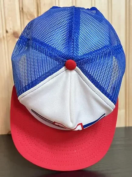 Vintage Texas Rangers Snapback Hat Baseball Cap Mesh Trucker MLB Made in USA AJD - Picture 6 of 12